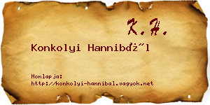 Konkolyi Hannibál névjegykártya